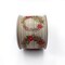 Designer’s Shop WR 63-5215 2.5" x 10 Yards Christmas Wreath Wired Edge Ribbon – Gold Glitter Pinecones, Red Poinsettias & Holiday Garland
